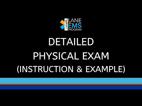 Patient Assessment System - Detailed Physical Exam (Instruction & Demonstration)
