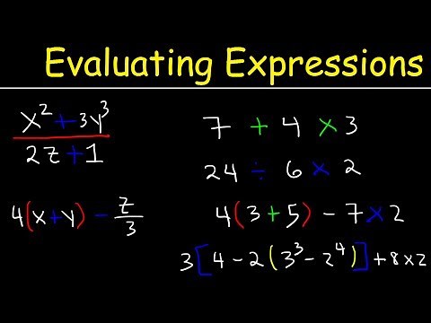 How To Evaluate Expressions With Variables Using Order of Operations