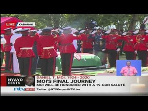 Moi's Burial: 19 gun-salute in honour of Moi during burial