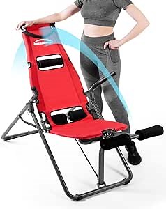 Inversion Chair/Bench for Back Pain Relief and Core Strengthening - Portable, Easy to Use, Ultra-Lightweight Design, Manual incline decline