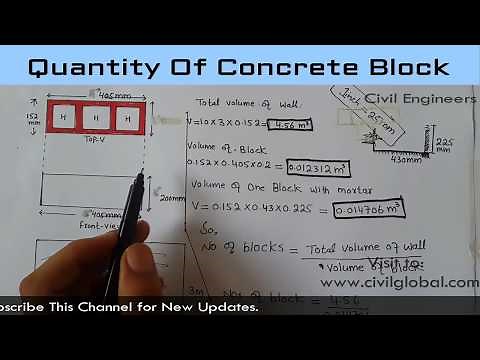 How to Calculate Quantity of Concrete blocks