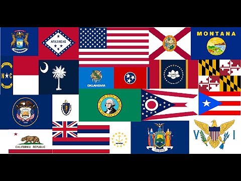 Flags of the U.S. states and territories: animation