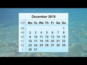 December 2019 Calendar