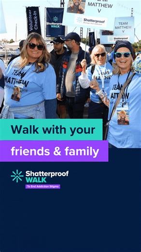 Grab your crew. Join the movement. Create your team for the Shatterproof Walk to End Addiction Stigma today! 👟 | Shatterproof