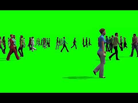 crowd people walking green screen free with 4k | no Copyrights issue