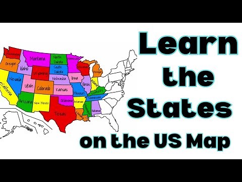 Learn the 50 US States – US Map with Pronunciation | West to East