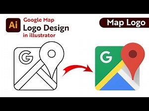 Easy Google Map Logo Design in Adobe Illustrator | Google Location Icon Design Tutorials