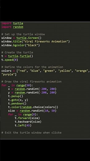 Explosive Python Fireworks Animation: Step-by-Step Tutorial for Beginners.