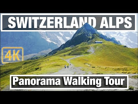 4K City Walks: Mannlichen Switzerland Mountains - Virtual Walk Walking Treadmill Video