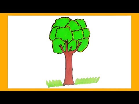 How to Draw a Tree | Simple Drawing Guide for kids and Beginners