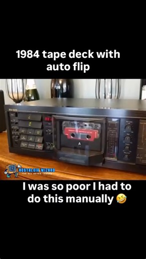 1980s technology at its best #technology #retrospectivaspotify #retrotech #tapedeck #oldschool #childhoodmemories #childhood #techtok #classics #autoflip | Nostalgia Wizard