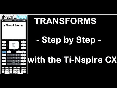 LaPlace Transform - Step by Step - using the Ti-Nspire CAS CX