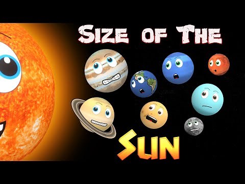 The Sun Size Comparison | Planets for Kids | Solar System Size Comparison