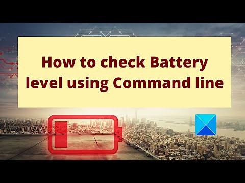 How to check Battery level using Command line in Windows