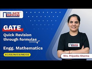 Engineering Mathematics for GATE 2024 | Quick Revision through Formulas by Priyanka Sharma Ma'am