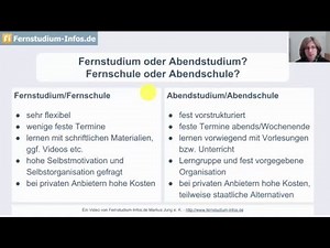 Fernstudium oder Abendstudium?