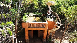 Building a stunning jungle villa by hand in just 21 days using primitive technology
