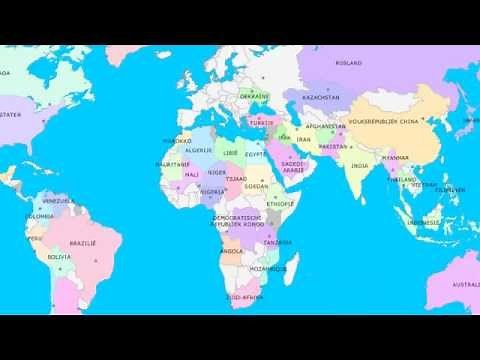 Topografie De Wereld (Landen en Hoofdsteden)