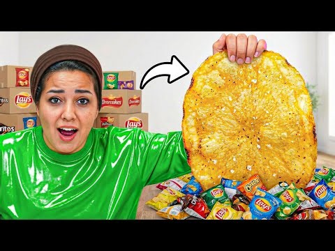 اشتريت 150 شبس من اماكن مختلفة | صنعت اكبر شبيسي في العالم