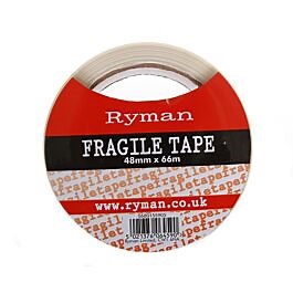 Ryman Fragile Warning Tape 50mm x 66m