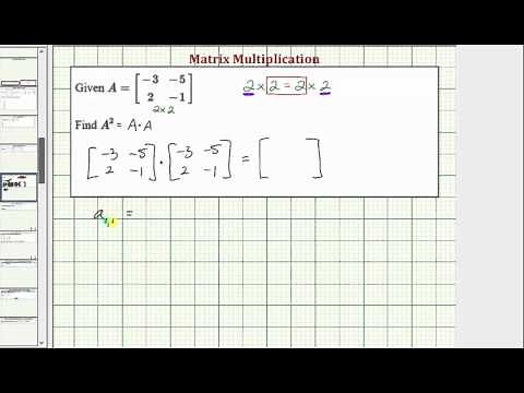 Ex: Square a 2x2 Matrix
