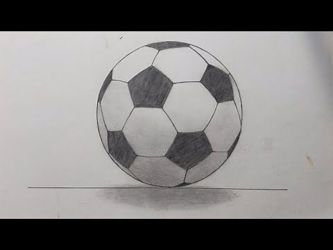 #No-50 #Drawing || How to draw a Football Easy || in 3D Ball