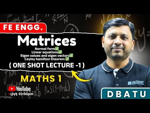Maths-1 One Shot Lecture 1 | FE Engineering | DBATU | PRANAV SIR