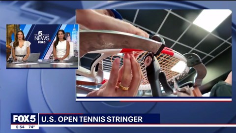 Long Islander strings rackets for US Open
