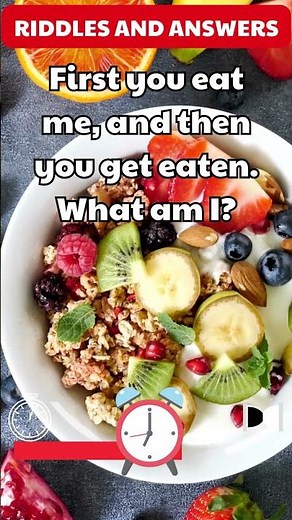 First you eat me, and then you get eaten. What am I? #riddles