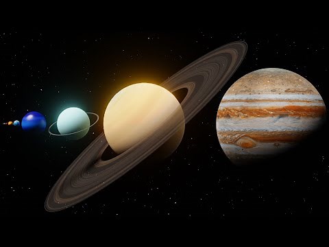 3D Realistic Solar System Size Comparison in 3D | Real Scale Animation (4K Ultra HD)