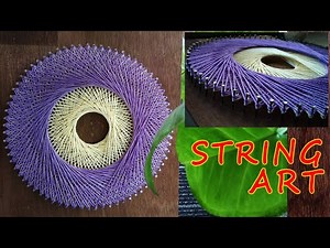 String Art | Basic round design | DIY string art step by step Tutorial | Geometric pattern