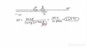 Using Specific Heat Capacity to Find Temperature Change | Chemistry | Study.com