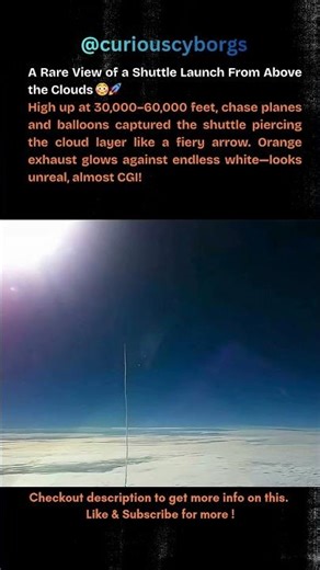 Rare View of a Shuttle Launch From Above the Clouds 😳🚀