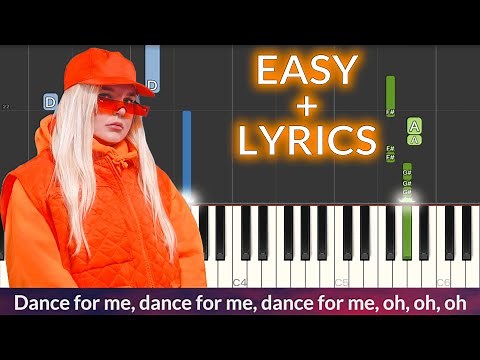 Tones and I - Dance Monkey EASY Piano Tutorial + LYRICS