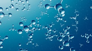 Abstract background of molecules, science background, 3d animation