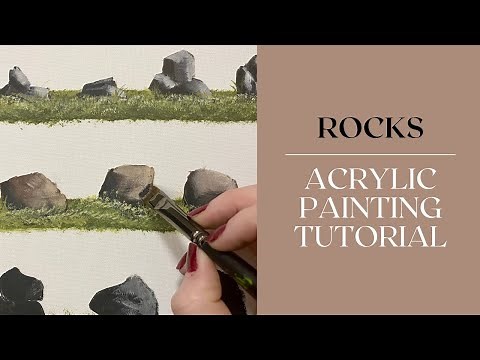 Easy ROCKS - Acrylic painting tutorial