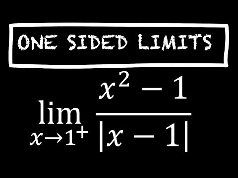 Calculus - One Sided Limits