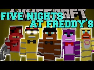 Minecraft: FIVE NIGHTS AT FREDDY'S MOD (FREDDY, FOXY, BONNIE, CHICA, & GOLDEN FREDDY!) Mod Showcase