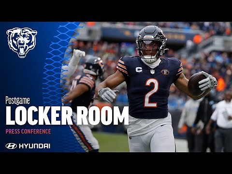 Postgame locker room after Bears win against Lions | Chicago Bears