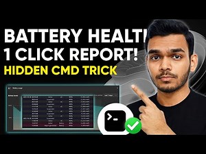 🔋 Check Your Laptop Battery Health in 1 Click! | Windows 10/11 Battery Report Command (2025 Method)