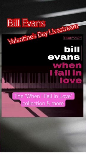 Celebrate Valentine’s Day with a special Bill Evans livestream. 12pm ET. #jazz #romantic #billevans