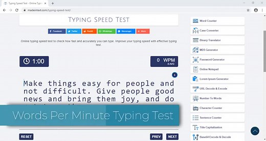 Typing Speed Test - Online Typing Test