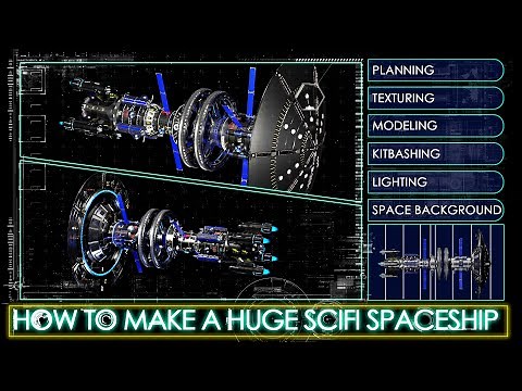How I made a HUGE scifi spaceship in Blender. Breakdown tutorial