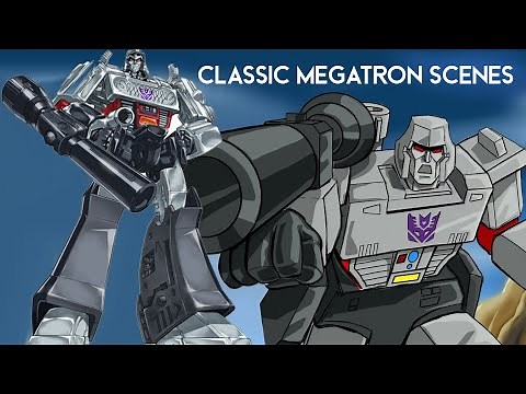 Classic Megatron Transformers G1 cartoon scenes