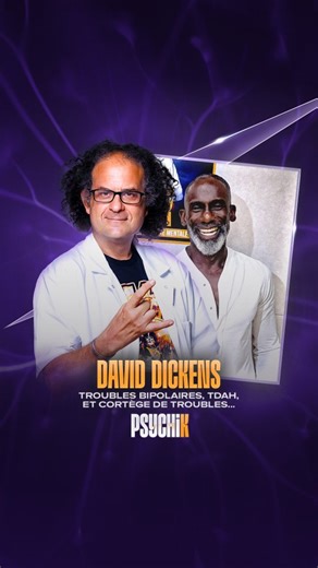 « Et là je fais un épisode maniaque. » 🎙️Enfant hyperactif et intolérant à la frustration, le jeune David Dickens (@daviddickensparis17) connaît un traumatisme important à la vingtaine. Tout au long de sa vie, ce sont 3 hospitalisations qui vont tenter d’éclaircir le cortège de troubles qui le rendent si singulier. Troubles bipolaires, TDAH, hypersensibilité, bigorexie, face au Professeur @laurent_karila, il se livre. 🤘 #Psychik épisode 7 saison 1, c'est disponible sur toutes les plateformes d