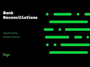Sage Accounting - Bank Reconciliations (Canada)