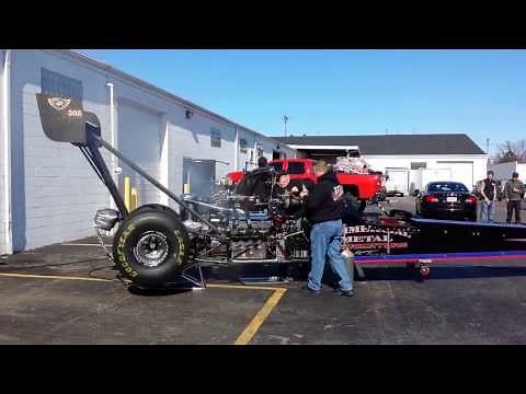 Top fuel dragster start up