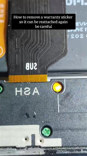 How to remove a warranty sticker so it can be reattached again be careful #reels #reelsvideo #reelsinstagram #reelsfacebook #techreels #tech #technology #techlife #gadget #electronics #hardware #techwarning | Tech Learning Zone
