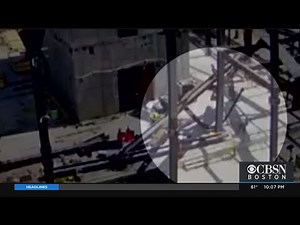 Surveillance Video Shows Beams Falling On Construction Workers At Boston University