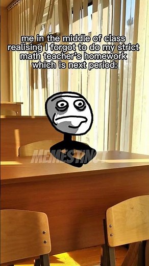 When You Realize You Forgot Math Homework | Funny School Meme #shorts #funny #memes